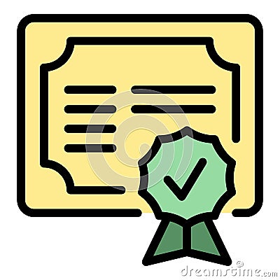 Diploma patent icon vector flat Vector Illustration