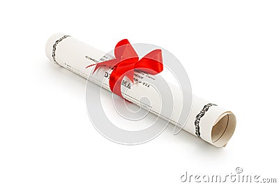 Diploma Stock Photo