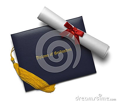 Diploma Scroll and Tassel Stock Photo