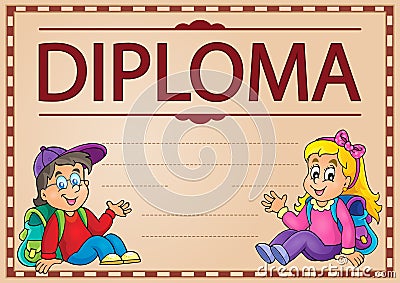 Diploma thematics image 1 Vector Illustration