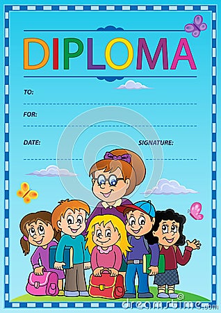 Diploma thematics image 3 Vector Illustration