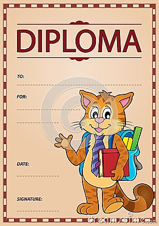 Diploma thematics image 8 Vector Illustration