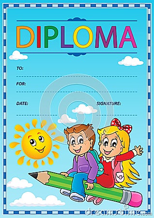 Diploma thematics image 7 Vector Illustration