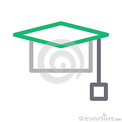 Diploma thin color line vector icon Vector Illustration