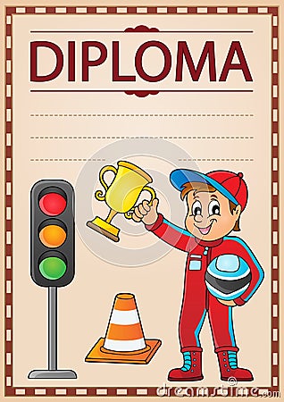 Diploma topic image 5 Vector Illustration