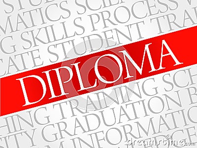 DIPLOMA word cloud Stock Photo