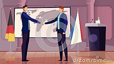 Diplomacy And Cooperation Background Vector Illustration