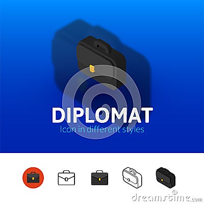 Diplomat icon in different style Vector Illustration