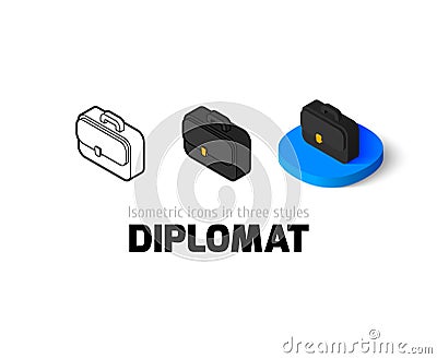 Diplomat icon in different style Vector Illustration