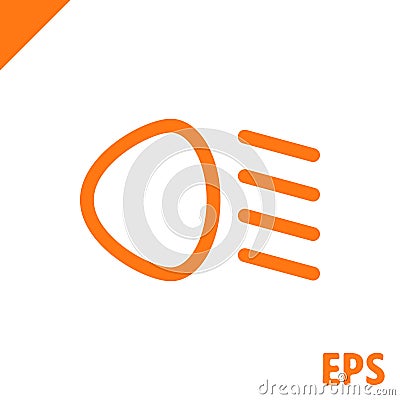 Dipped beam icon stock vector illustration flat design Vector Illustration