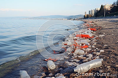 Dire consequences of widespread plastic pollution and the imperative for efficient waste management Stock Photo