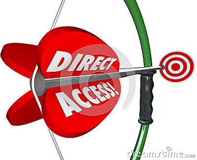 Direct Access Bow Arrow Target Available Accessible Service Convenience Stock Photo