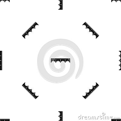 Direct bridge pattern seamless black Vector Illustration