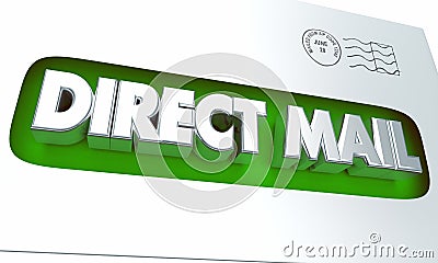 Direct Mail Envelope Advertising Marketing Campaign 3d Illustration Stock Photo