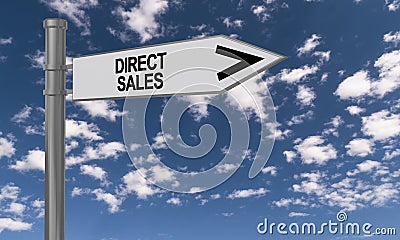 Direct sales traffic sign Stock Photo