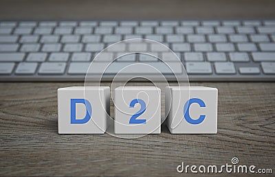 Direct to consumer online concept Stock Photo