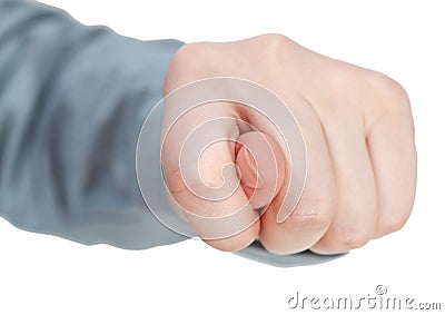 Direct view of fig sign - hand gesture Stock Photo