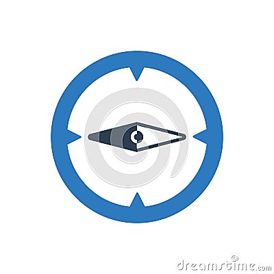 Direction Compass Icon Stock Photo