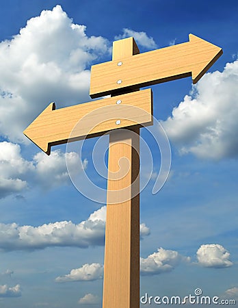 Direction sign Stock Photo