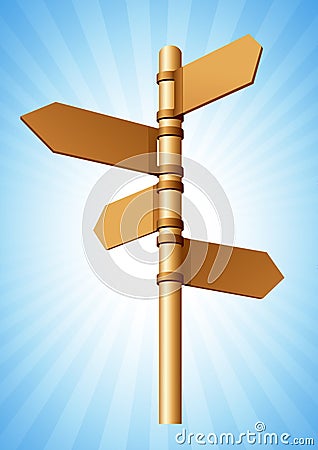 Direction sign Cartoon Illustration