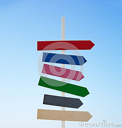 direction sign Stock Photo