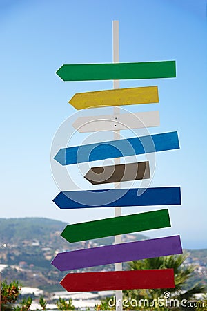 direction sign Stock Photo