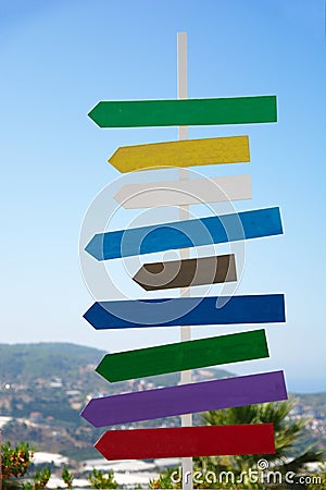direction sign Stock Photo