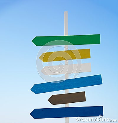 direction sign Stock Photo