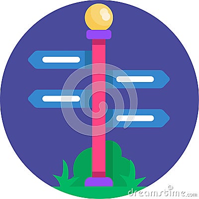 Direction sign indication vector illustration icon Vector Illustration