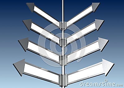 DIRECTION SIGNS Stock Photo