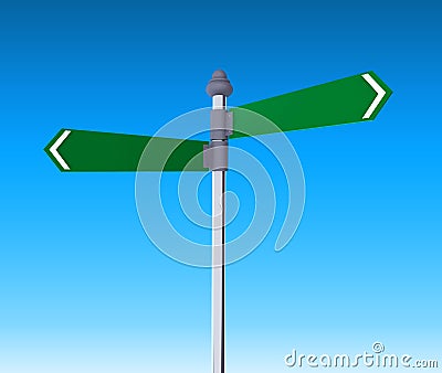 The direction of two roads. Stock Photo