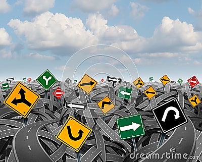 Direction Uncertainty Stock Photo