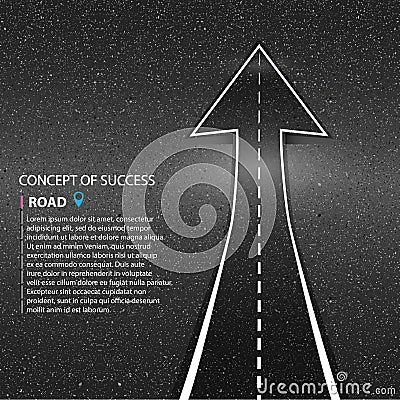 Direction of the way. Asphalt road texture. The concept o Stock Photo