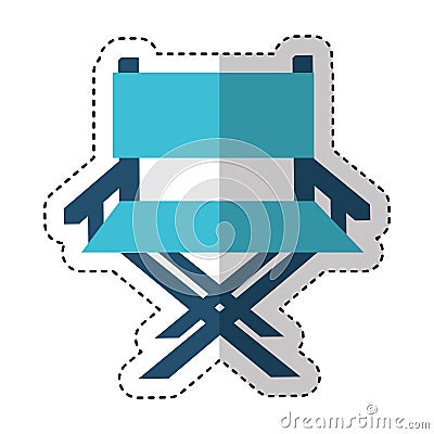 Director chair cinema icon Vector Illustration