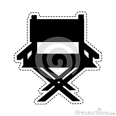 Director chair cinema icon Vector Illustration