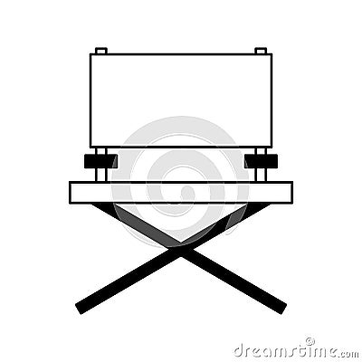 Director chair cinema icon Vector Illustration