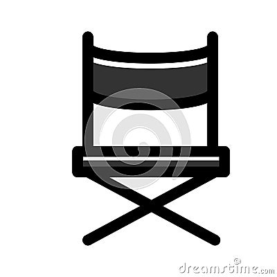 Director chair LineColor illustration Vector Illustration