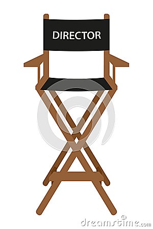 director cinema chair stock vector illustration Vector Illustration