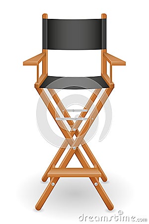 Director cinema chair stock vector illustration Vector Illustration