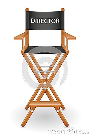 Director cinema chair stock vector illustration Vector Illustration