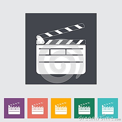 Director clapperboard flat icon. Vector Illustration