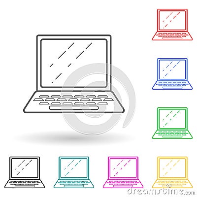 directors cracker multi color style icon. Simple thin line, outline vector of media icons for ui and ux, website or mobile Stock Photo