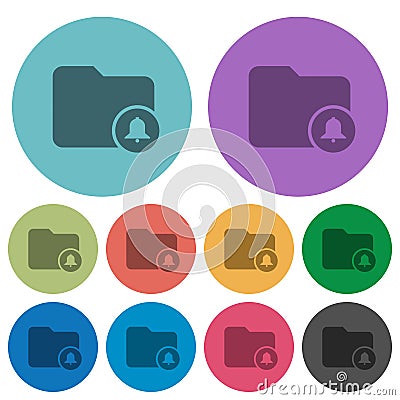 Directory alerts color darker flat icons Stock Photo