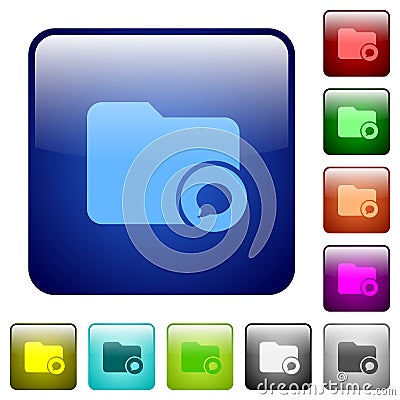 Directory notifications color square buttons Vector Illustration