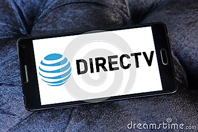 DIRECTV broadcast satellite service logo Editorial Stock Photo
