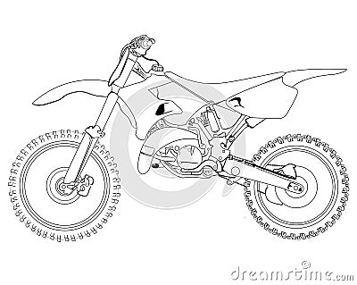 Dirt Bike Sketch Stock Photo - Image: 63811828