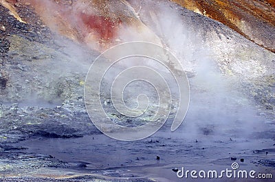 Dirt-caldron of the volcanic Stock Photo