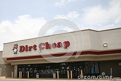 Dirt Cheap Department Store Editorial Stock Photo