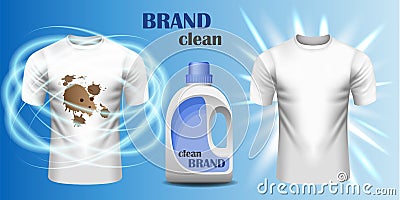 Dirt cleaner brand concept banner, realistic style Vector Illustration