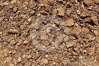 Dirt ground fresh plowed Stock Photo